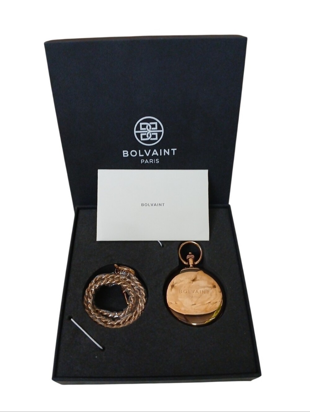 Bolvaint Paris Solon Mechanical Pocket Watch - Rose NIB